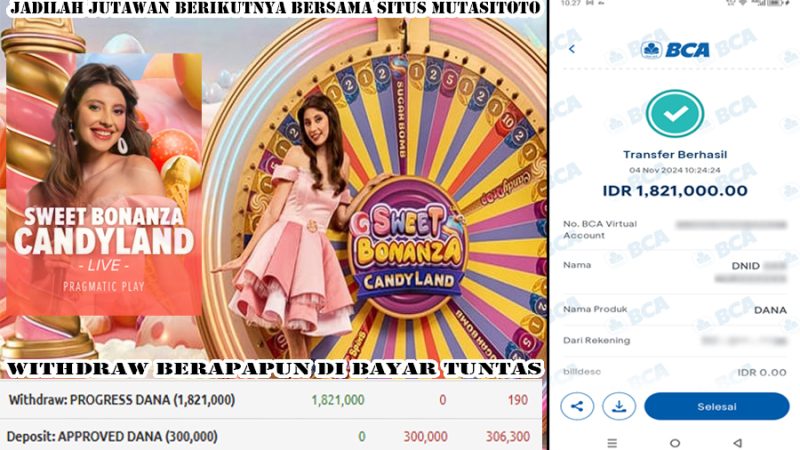 DIBAYAR TUNTAS 100% SWEET BONANZA CANDYLAND