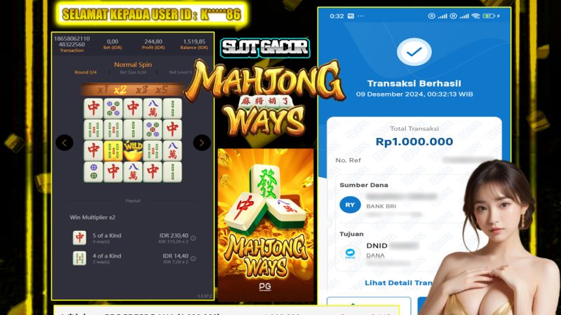 KEMENANGAN MEMBER BERMAIN PG SOFT DI MAHJONG WAYS 1