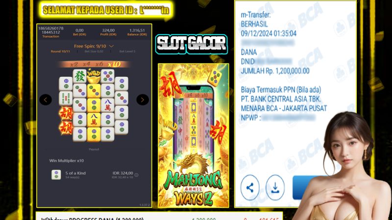 KEMENANGAN MEMBER BERMAIN DI MAHJONG WAYS 2