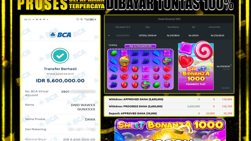 WITHDRAW SWEET BONANZA 1000