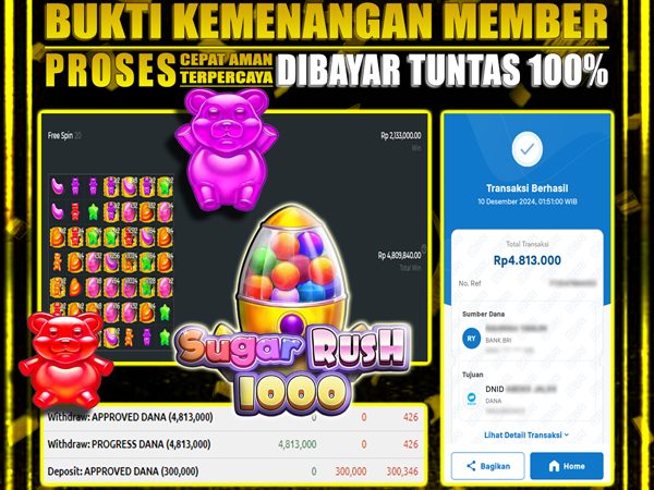 KEMENANGAN SUGAR RUSH 1000