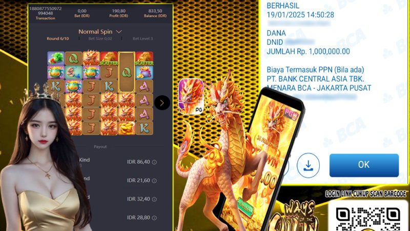 KEMENANGAN MEMBER BERMAIN DI WAYS OF THE QILIN