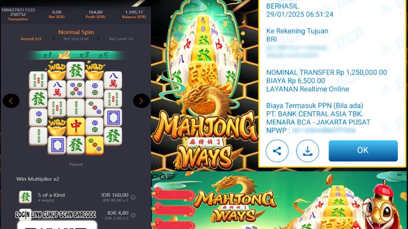 KEMENANGAN MEMBER BERMAIN DI MAHJONG WAYS PG SOFT