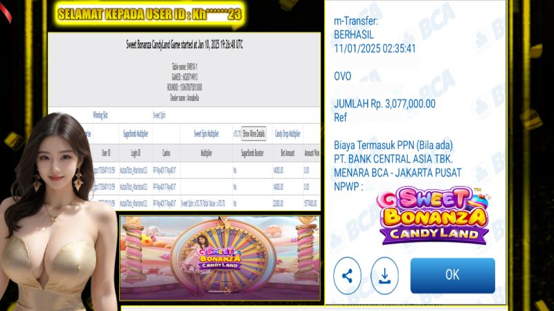 KEMENANGAN MEMBER BERMAIN DI SWEET BONANZA CANDYLAND