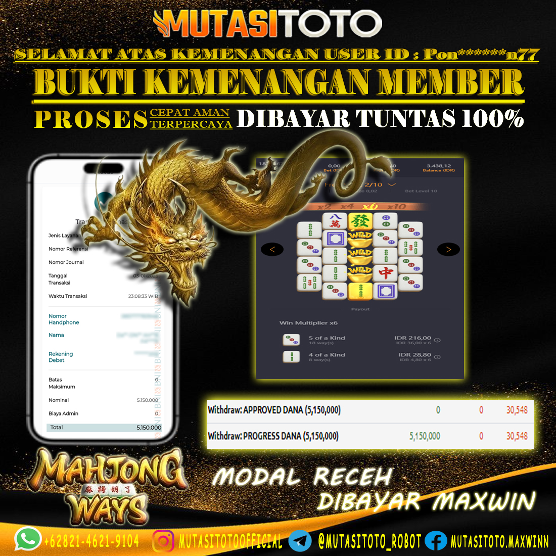 WITHDRAW MAHJONG WAYS