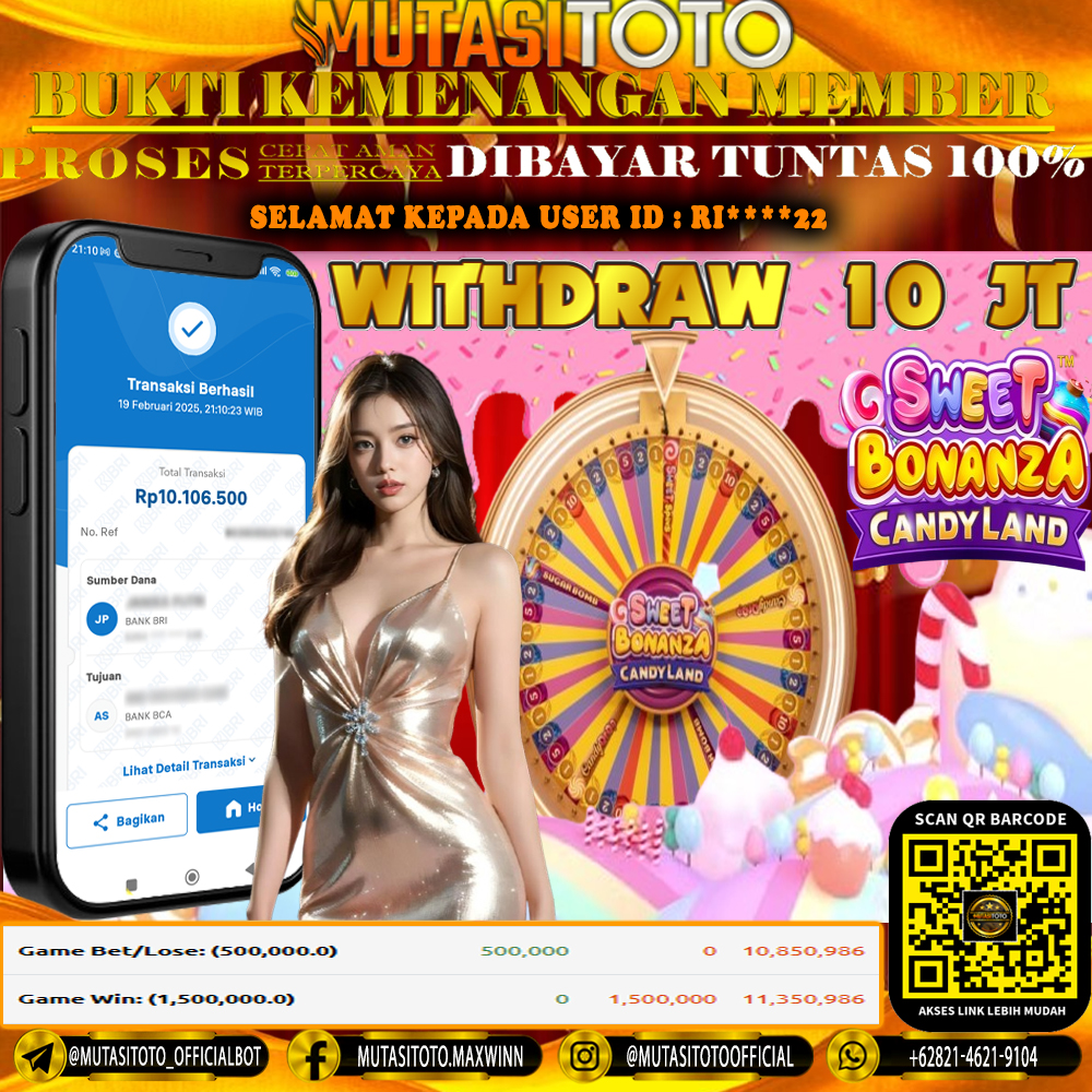 KEMENANGAN MEMBER BERMAIN DI LIVE – SWEET BONANZA CANDYLAND