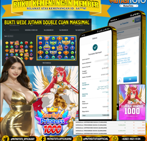KEMENANGAN MEMBER BERMAIN DI STARLIGHT PRINCESS 1000
