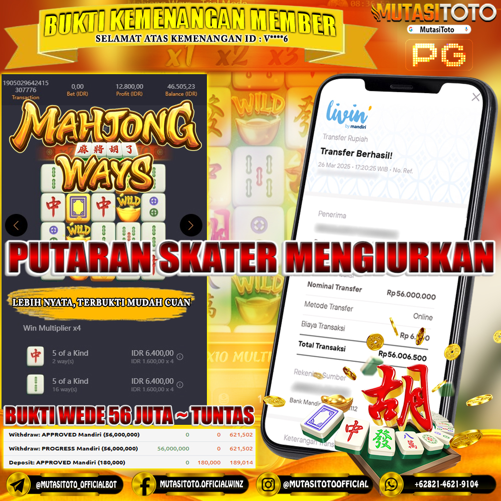 KEMENANGAN MEMBER BERMAIN DI MAHJONG WAYS  PG SOFT