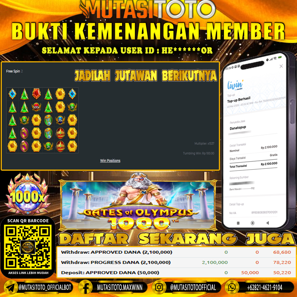 WITHDRAW GATES OF OLYMPUS 1000