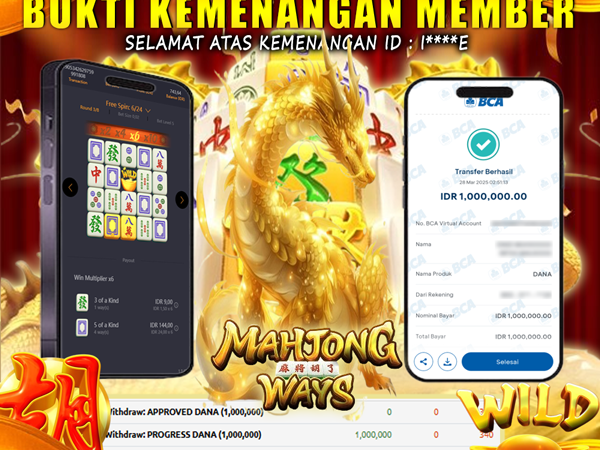 KEMENANGAN MEMBER BERMAIN DI MAHJONG WAYS  PG SOFT