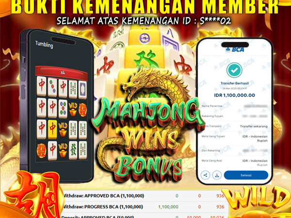 WITHDRAW MAHJONG WINS BONUS