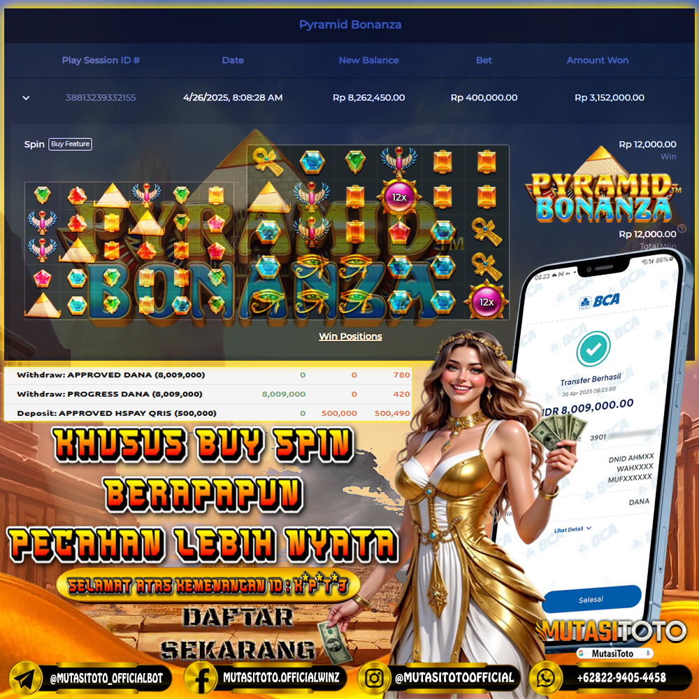 WITHDRAW PYRAMID BONANZA