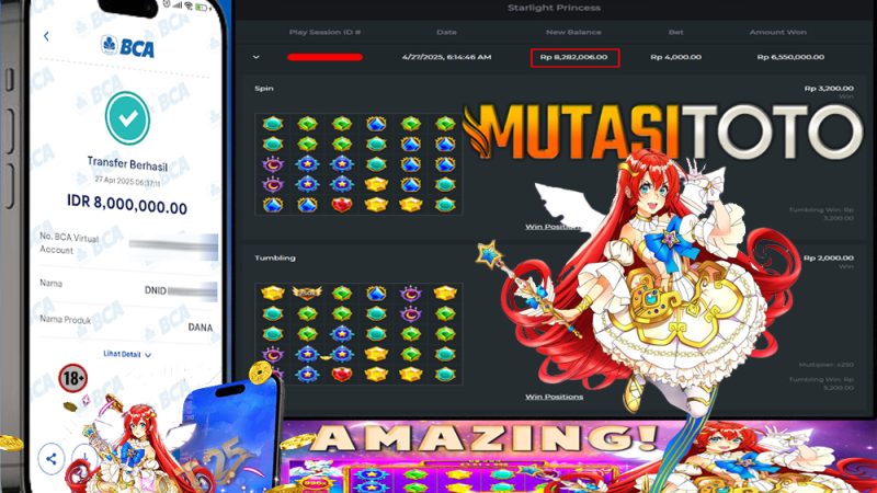 KEMENANGAN MEMBER BERMAIN DI STARLIGHT PRINCESS