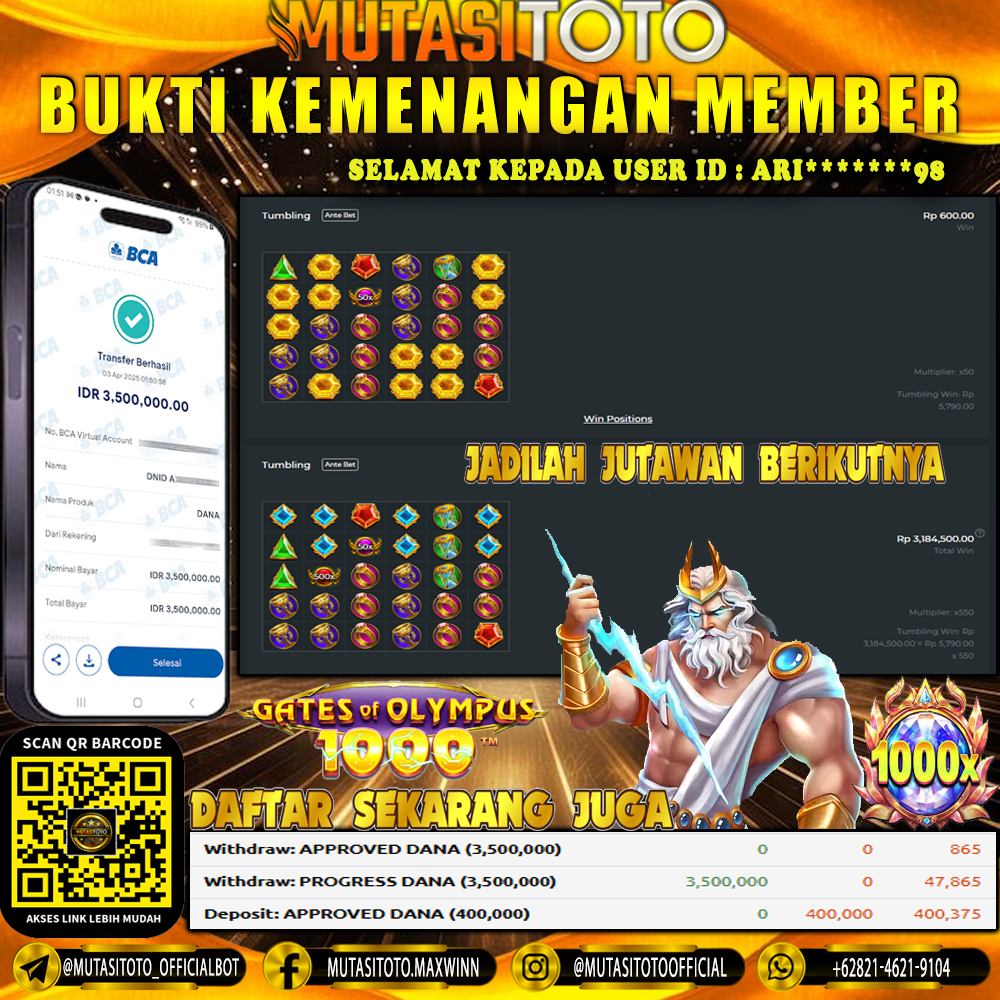 WITHDRAW GATES OF OLYMPUS 1000