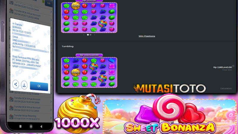 KEMENANGAN MEMBER BERMAIN DI SWEET BONANZA 1000