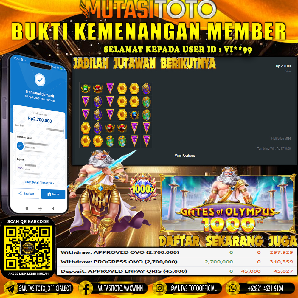 WITHDRAW GATES OF OLYMPUS 1000