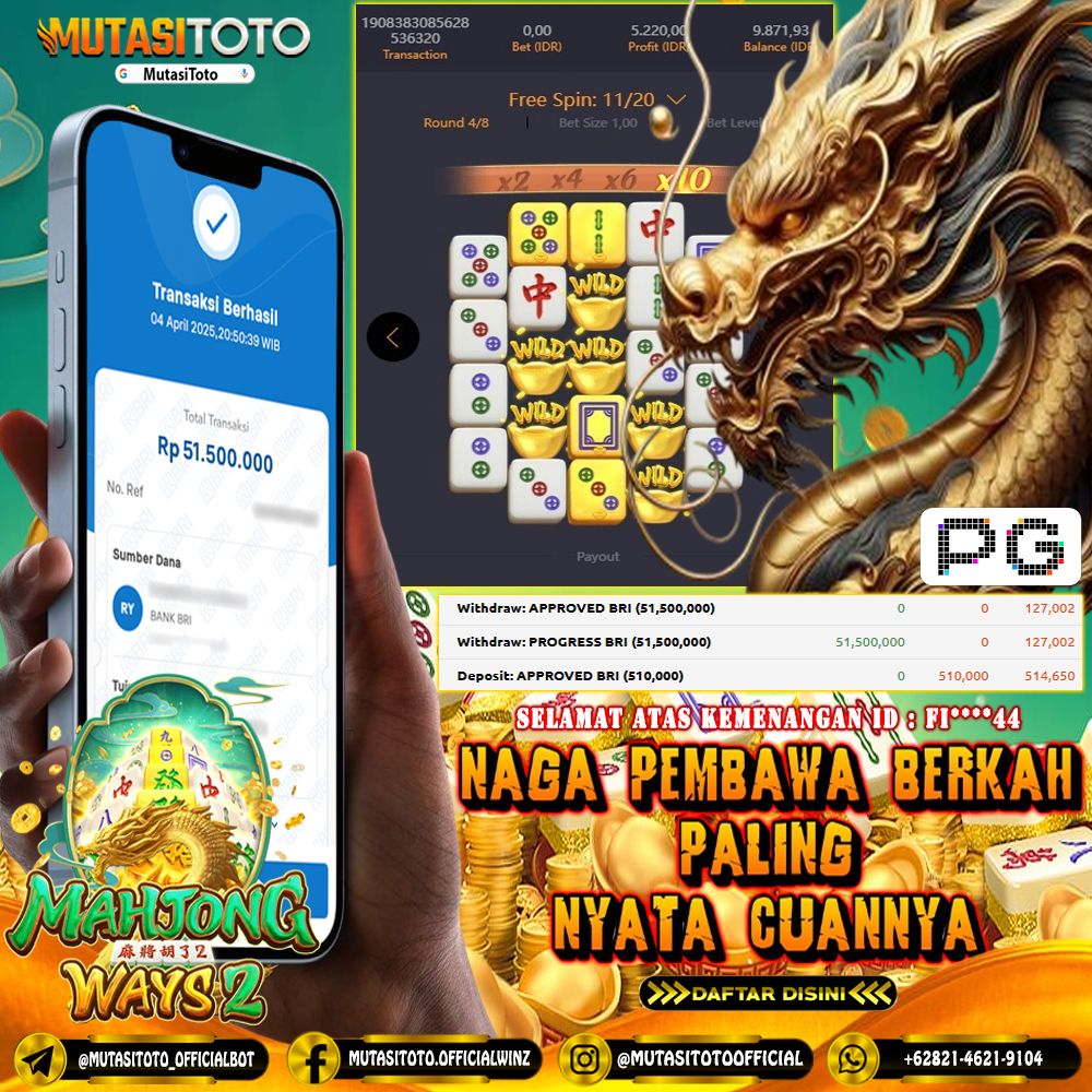 KEMENANGAN MEMBER BERMAIN DI MAHJONG WAYS 2 PG SOFT