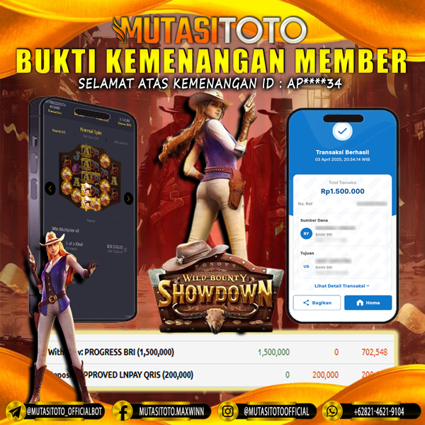 KEMENANGAN MEMBER BERMAIN DI WILD BOUNTY SHOWDOWN