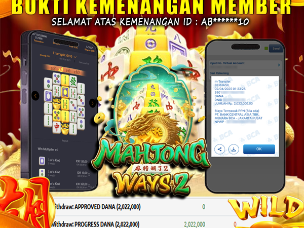 KEMENANGAN MEMBER BERMAIN DI MAHJONG WAYS 2 PG SOFT