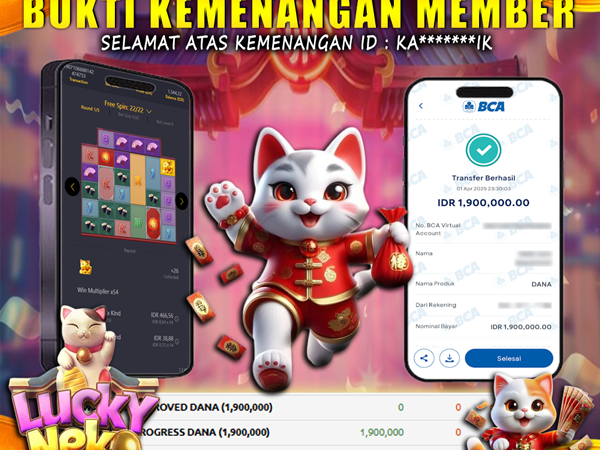 KEMENANGAN MEMBER BERMAIN DI LUCKY NEKO PG SOFT