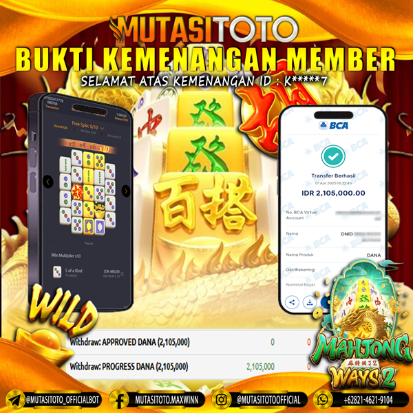KEMENANGAN MEMBER BERMAIN DI MAHJONG WAYS 2 PG SOFT