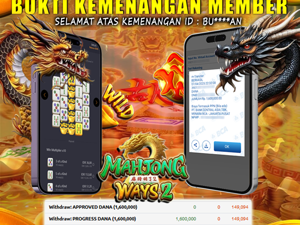 KEMENANGAN MEMBER BERMAIN DI MAHJONG WAYS 2 PG SOFT