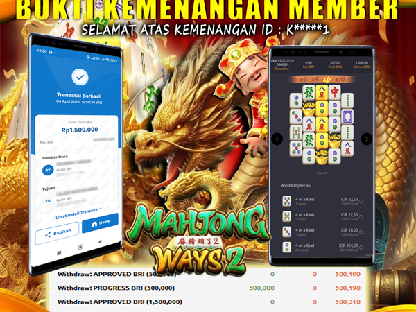 KEMENANGAN MEMBER BERMAIN DI MAHJONG WAYS 2 PG SOFT