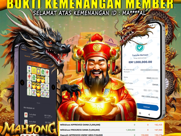 KEMENANGAN MEMBER BERMAIN DI MAHJONG WAYS PG SOFT