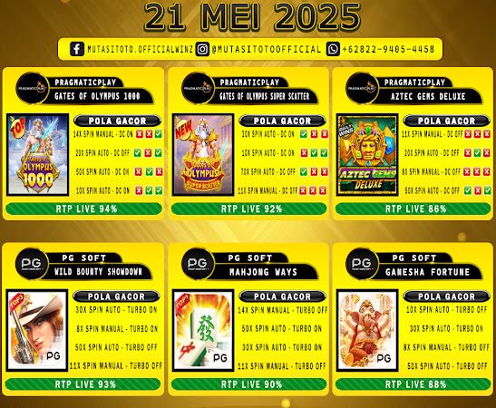 POLA GACOR TERUPDATE 21 MEI 2025 – MUTASITOTO