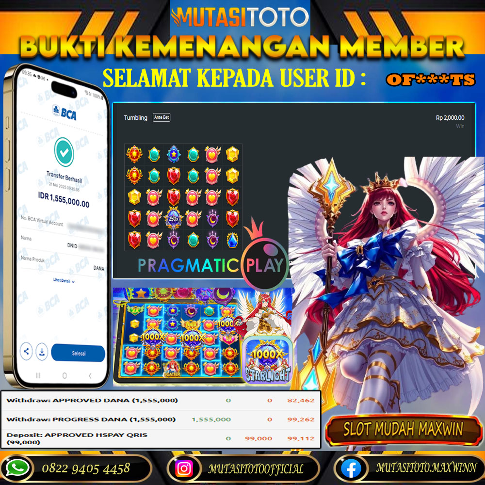 KEMENANGAN MEMBER BERMAIN DI STARLIGHT PRINCESS 1000