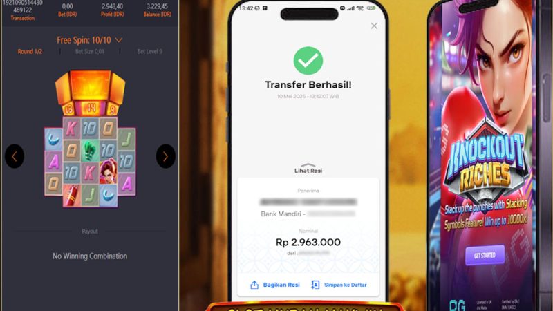 KEMENANGAN MEMBER BERMAIN DI KNOCKOUT RICHES PG SOFT