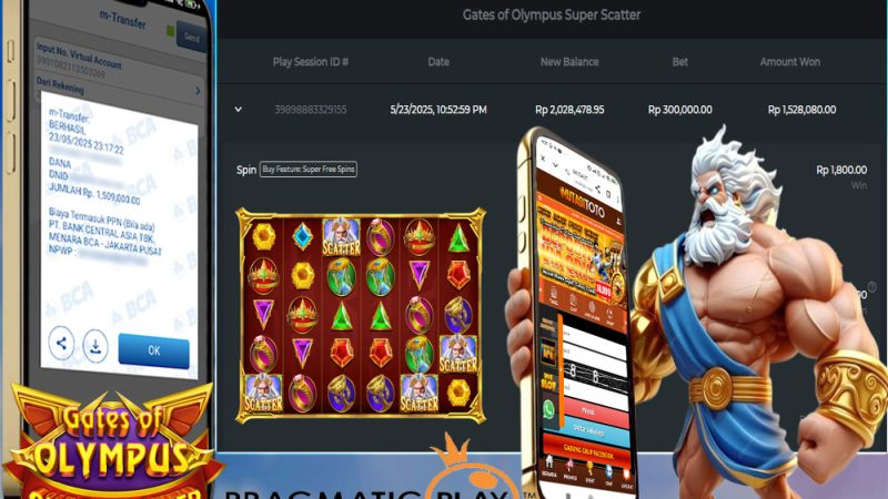 KEMENANGAN MEMBER BERMAIN DI GATES OF OLYMPUS SUPER SCATTER