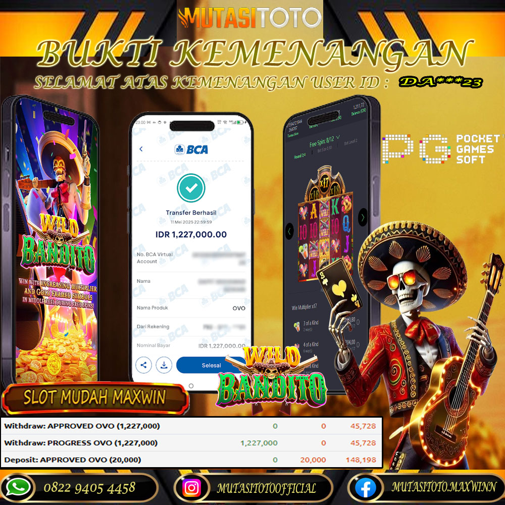 KEMENANGAN MEMBER BERMAIN DI WILD BANDITO PG SOFT