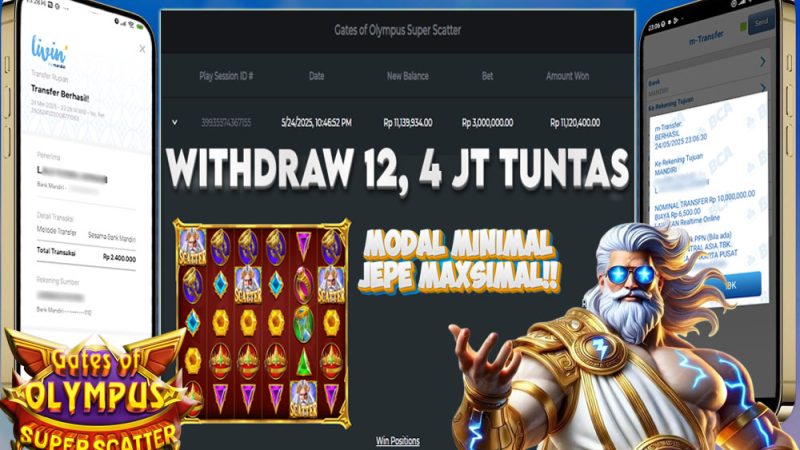 KEMENANGAN MEMBER BERMAIN DI GATES OF OLYMPUS SUPER SCATTER