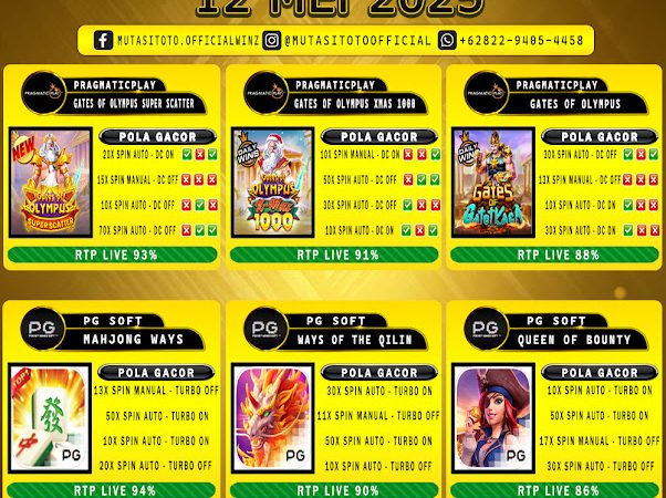 POLA GACOR TERUPDATE 12 MEI 2025 – MUTASITOTO