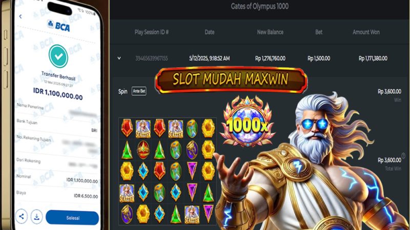 KEMENANGAN MEMBER BERMAIN DI GATES OF OLYMPUS 1000