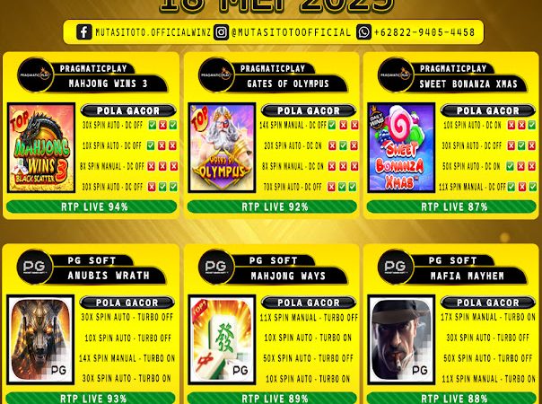 POLA GACOR TERUPDATE 18 MEI 2025 – MUTASITOTO