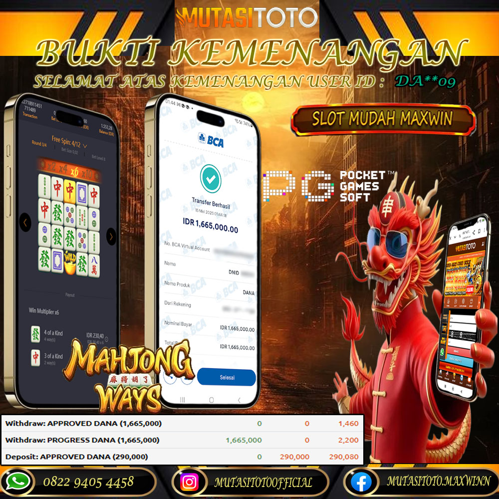 KEMENANGAN MEMBER BERMAIN DI MAHJONG WAYS PG SOFT