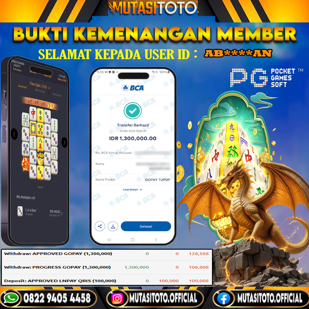 KEMENANGAN MEMBER BERMAIN DI MAHJONG WAYS 2 PG SOFT