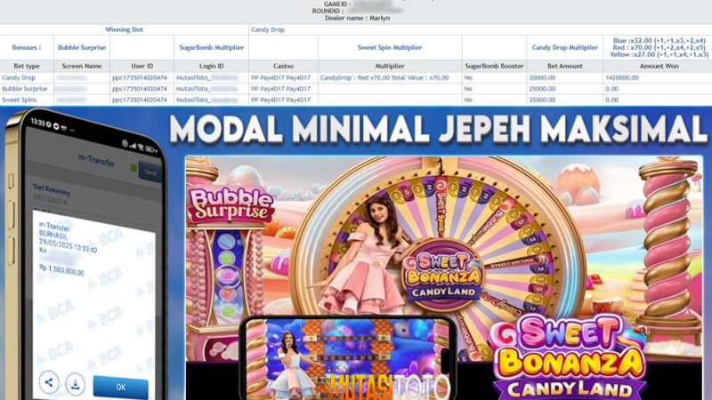 KEMENANGAN MEMBER BERMAIN DI LIVE – SWEET BONANZA CANDYLAND