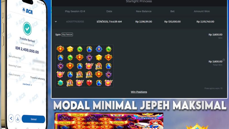 KEMENANGAN MEMBER BERMAIN DI STARLIGHT PRINCESS