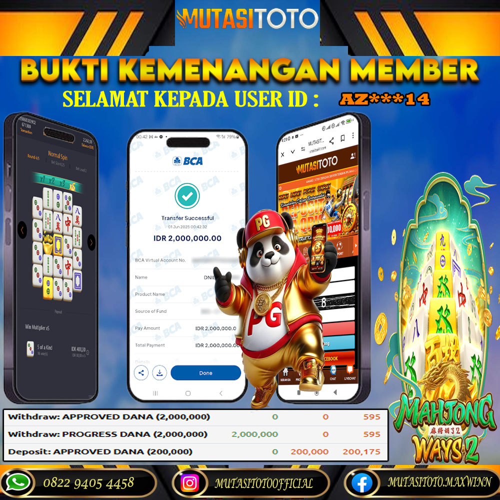 KEMENANGAN MEMBER BERMAIN DI MAHJONG WAYS 2 PG SOFT