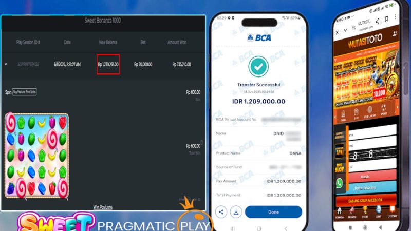 KEMENANGAN MEMBER BERMAIN DI SWEET BONANZA 1000
