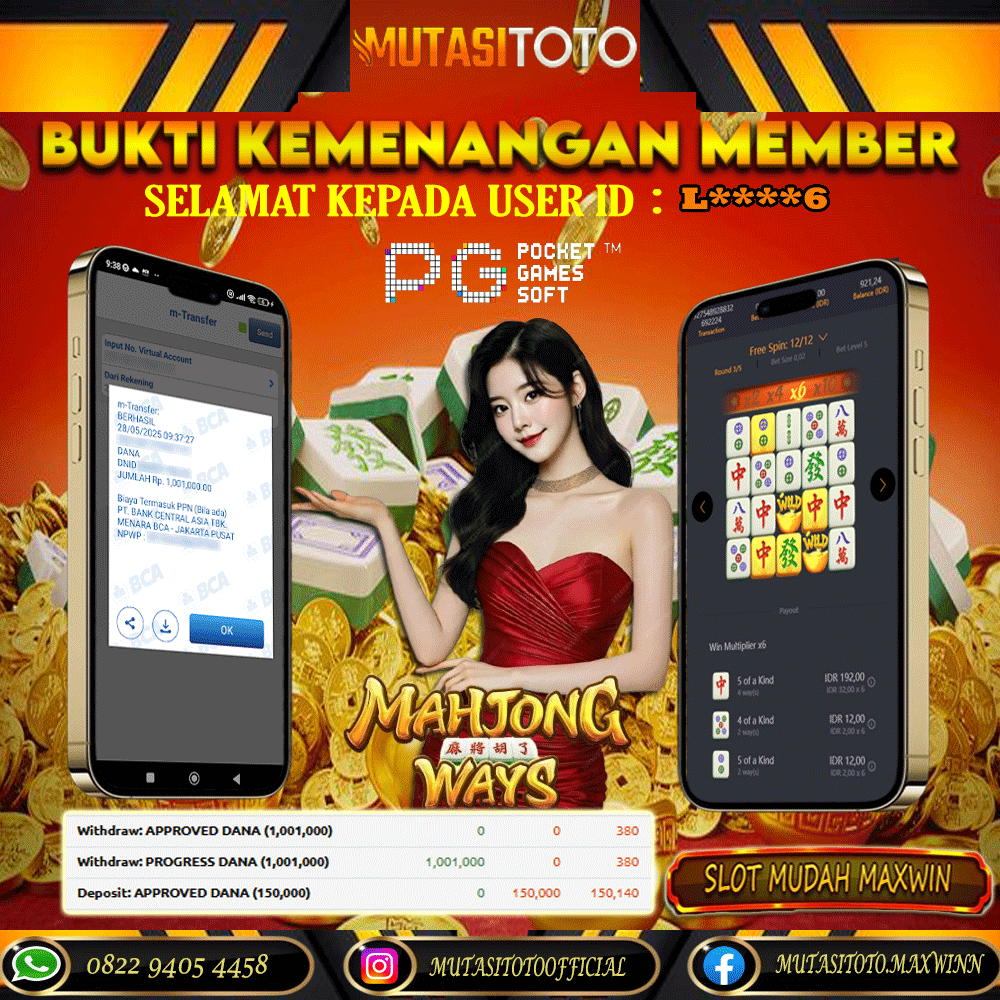 KEMENANGAN MEMBER BERMAIN DI MAHJONG WAYS PG SOFT