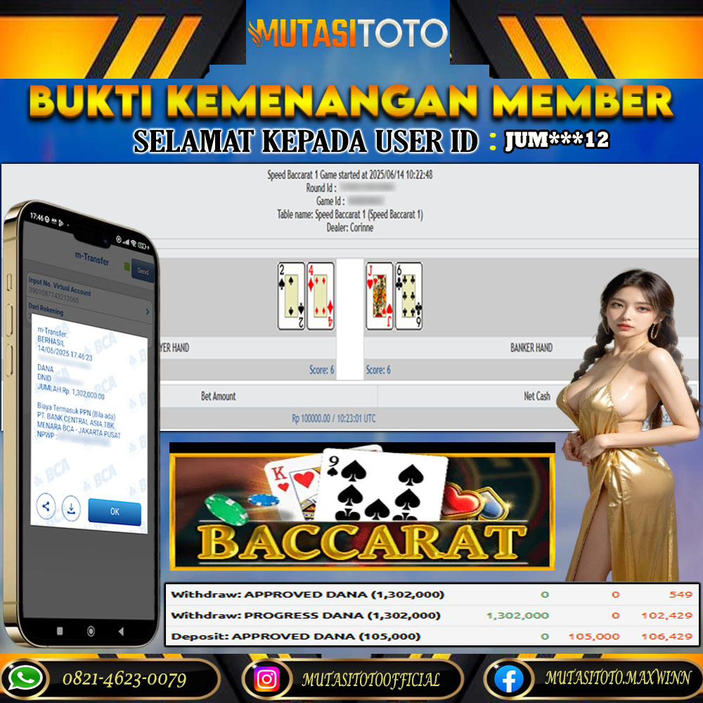 KEMENANGAN MEMBER BERMAIN DI LIVE – SPEED BACCARAT 1