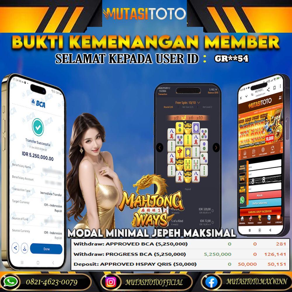 KEMENANGAN MEMBER BERMAIN DI MAHJONG WAYS 2