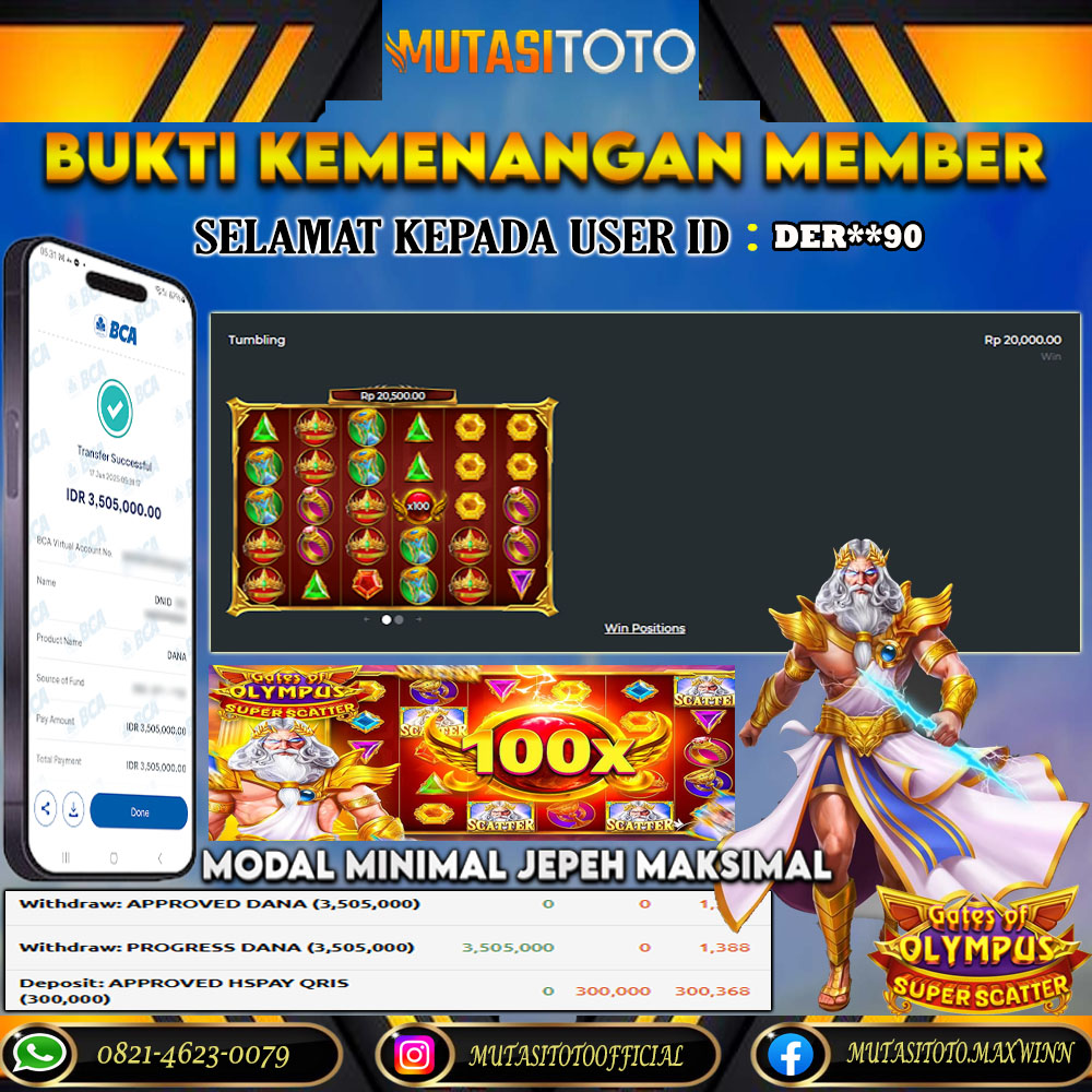 KEMENANGAN MEMBER BERMAIN DI GATES OF OLYMPUS SUPER SCATTER