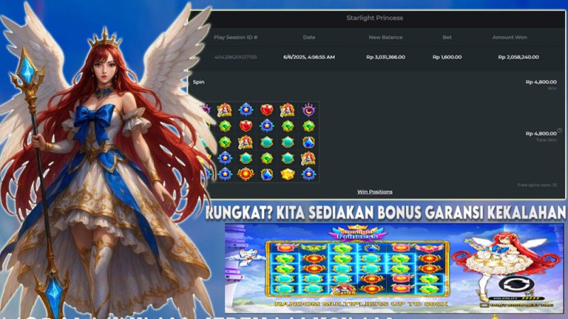 KEMENANGAN MEMBER BERMAIN DI STARLIGHT PRINCESS