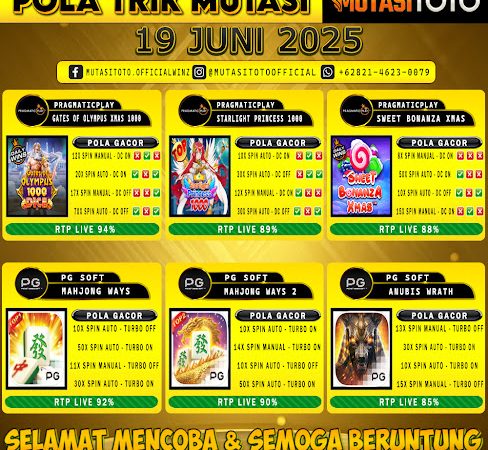 POLA GACOR TERUPDATE 19 JUNI 2025 – MUTASITOTO
