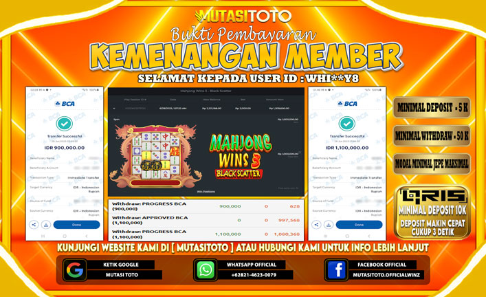KEMENANGAN MEMBER BERMAIN DI MAHJONG WINS 3 PRAGMATIC PLAY